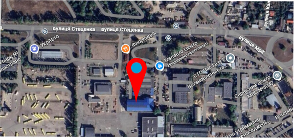 Карта розташування Nakleika.com.ua — Київ, вулиця Мрії, 19Е